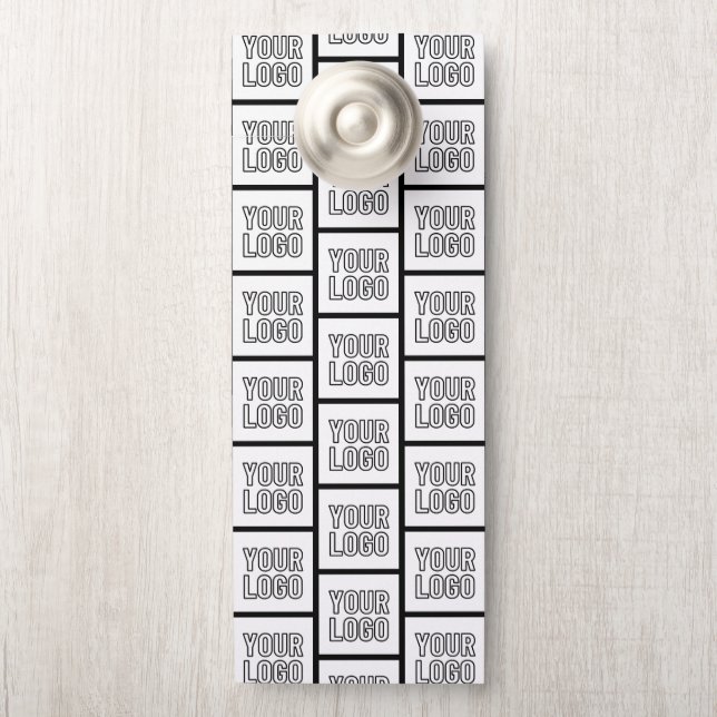 Any Logo or Image Repeating Pattern Door Hanger (On Knob)
