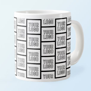 Any Logo or Image Repeating Pattern Large Coffee Mug