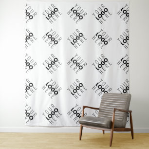 Any Logo or Uploaded Image Backdrop Pattern Tapestry