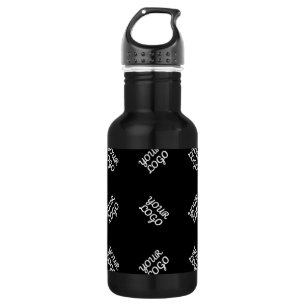 Any Logo or Uploaded Image   Scattered Pattern  532 Ml Water Bottle
