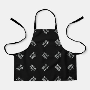Any Logo or Uploaded Image Scattered Pattern Apron