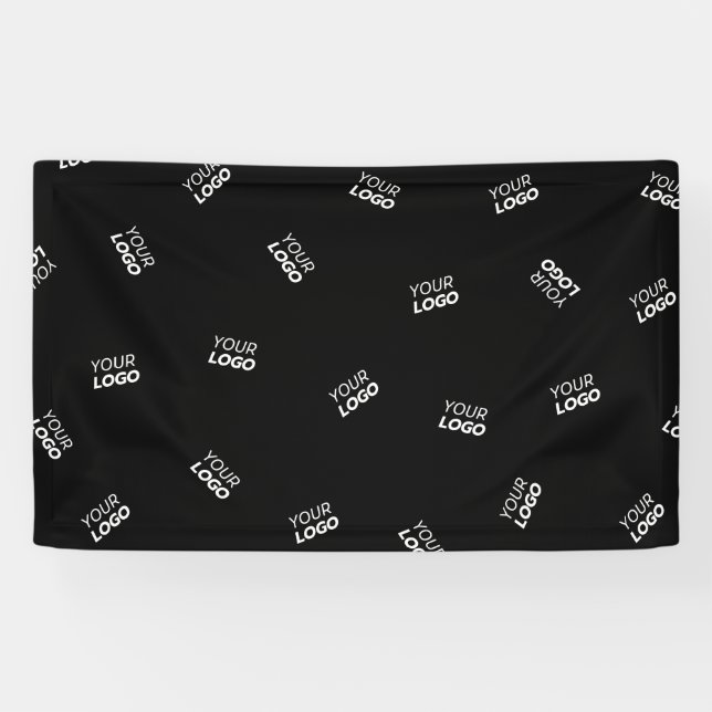 Any Logo or Uploaded Image | Scattered Pattern  Banner (Horizontal)