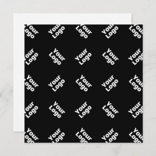 Any Logo or Uploaded Image   Scattered Pattern  Card