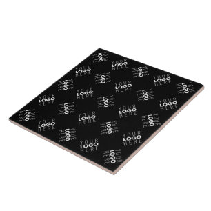Any Logo or Uploaded Image Scattered Pattern Ceramic Tile
