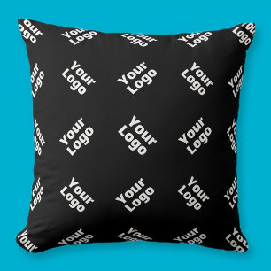 Any Logo or Uploaded Image   Scattered Pattern  Cushion