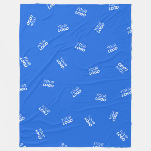 Any Logo or Uploaded Image   Scattered Pattern  Fleece Blanket