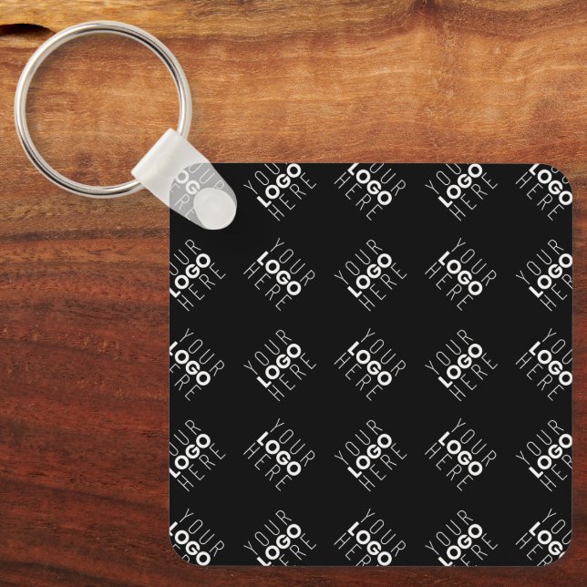 Any Logo or Uploaded Image | Scattered Pattern  Key Ring (Front)