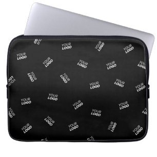 Any Logo or Uploaded Image Scattered Pattern Laptop Sleeve