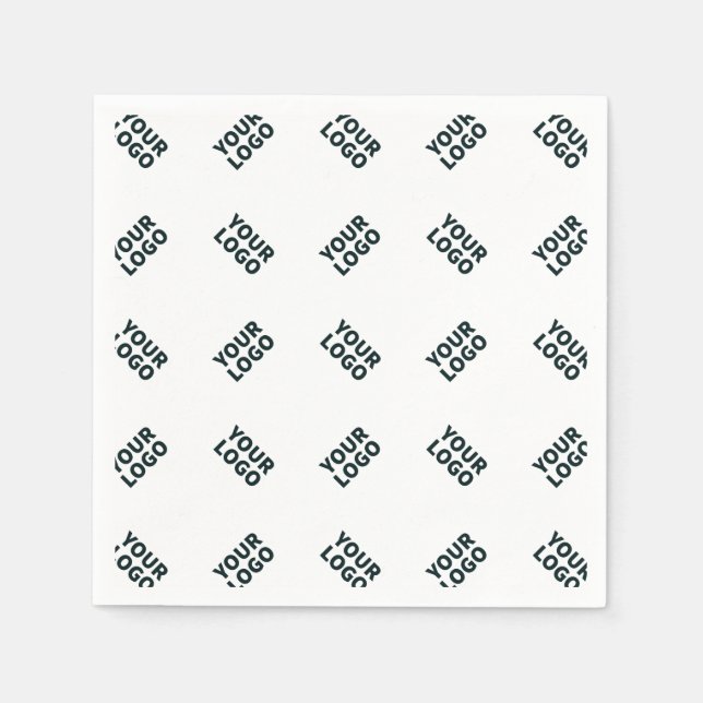 Any Logo or Uploaded Image | Scattered Pattern  Napkin (Front)