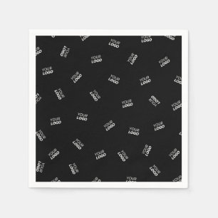 Any Logo or Uploaded Image   Scattered Pattern  Napkin