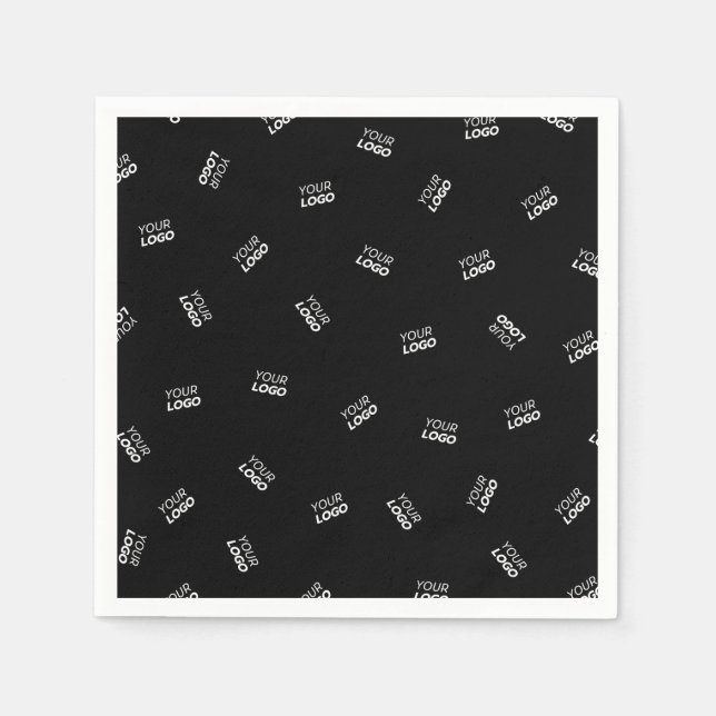Any Logo or Uploaded Image | Scattered Pattern  Napkin (Front)