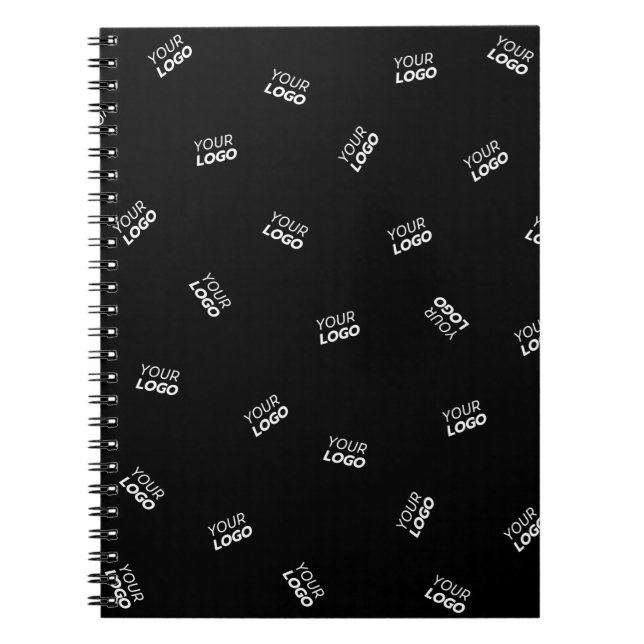 Any Logo or Uploaded Image | Scattered Pattern  Notebook (Front)