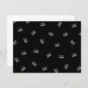 Any Logo or Uploaded Image   Scattered Pattern  Postcard