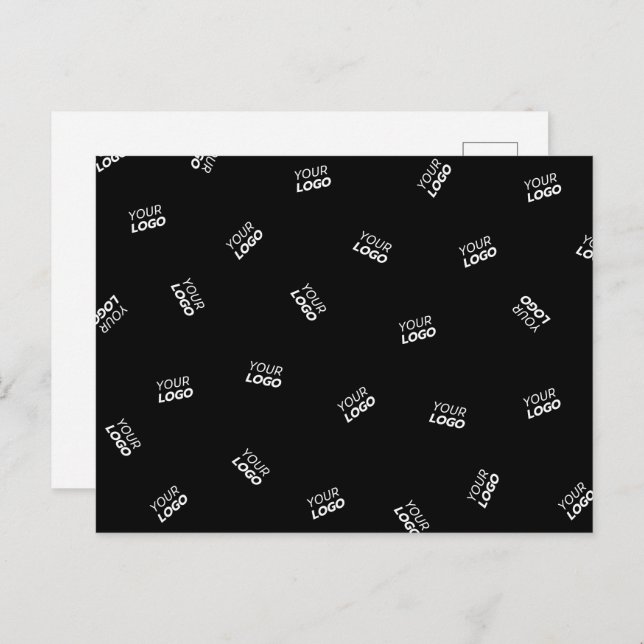 Any Logo or Uploaded Image | Scattered Pattern  Postcard (Front/Back)