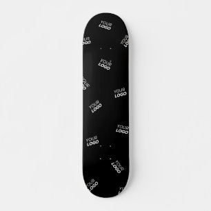 Any Logo or Uploaded Image   Scattered Pattern  Skateboard