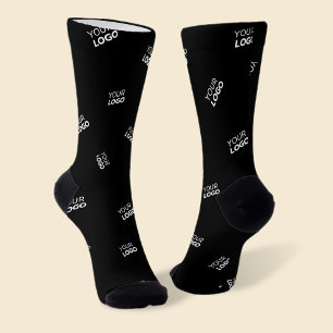 Any Logo or Uploaded Image   Scattered Pattern  Socks