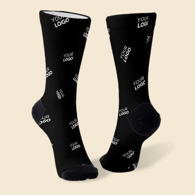 Any Logo or Uploaded Image | Scattered Pattern  Socks (Creator Uploaded)