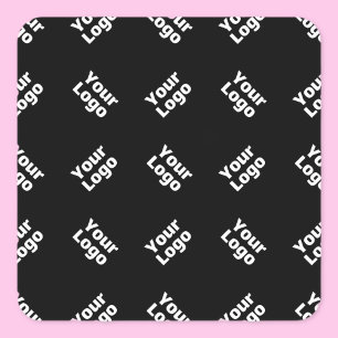 Any Logo or Uploaded Image Scattered Pattern Square Sticker