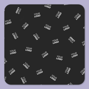 Any Logo or Uploaded Image Scattered Pattern Square Sticker