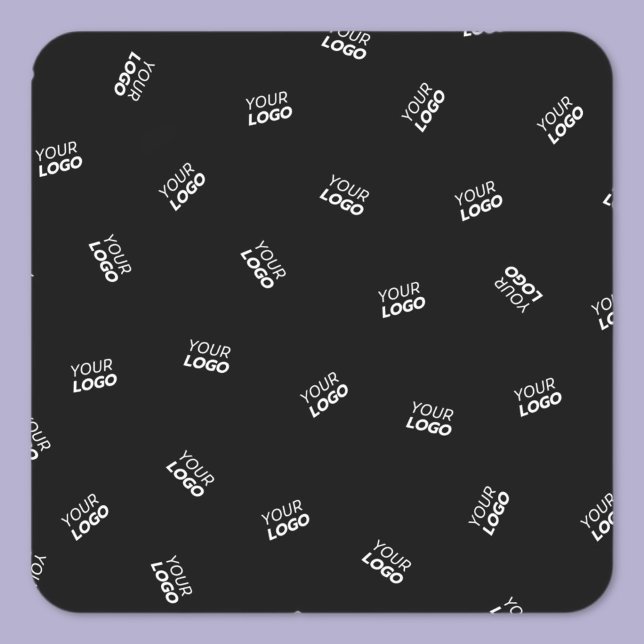 Any Logo or Uploaded Image | Scattered Pattern  Square Sticker (Creator Uploaded)