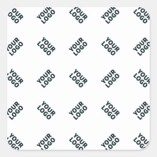 Any Logo or Uploaded Image Scattered Pattern Square Sticker