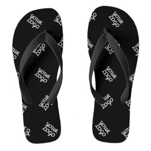 Any Logo or Uploaded Image Scattered Pattern Thongs