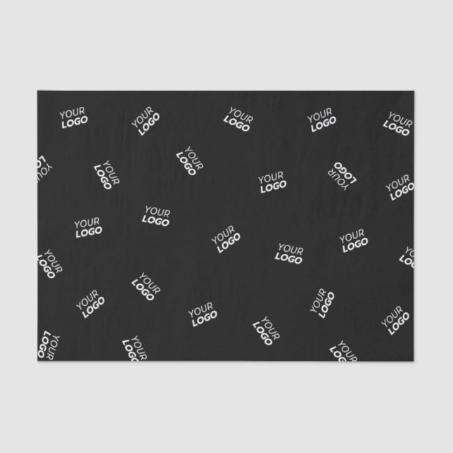 Any Logo or Uploaded Image | Scattered Pattern  Tissue Paper (Front)