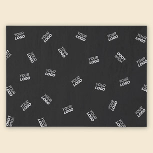 Any Logo or Uploaded Image   Scattered Pattern  Tissue Paper