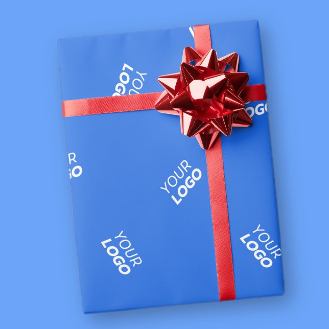 Any Logo or Uploaded Image | Scattered Pattern  Wrapping Paper (Creator Uploaded)