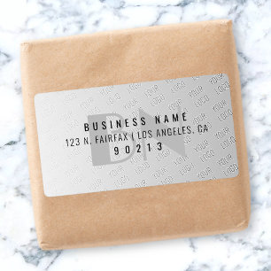 Any Logo Tiled Grey Gradient Return Address