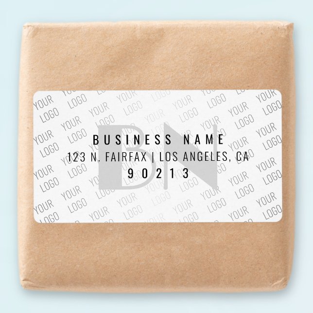 Any Logo Tiled White Gradient Return Address (Creator Uploaded)