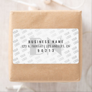 Any Logo Tiled White Gradient Return Address