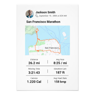 Any Marathon Route Run Photo Print