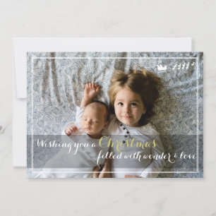 Any Message Santa Flourish Christmas Photo Card