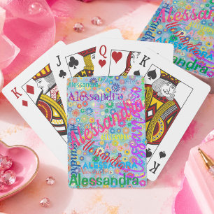 Any Name Collage Playing Cards