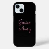 Any Name | Cool Editable Pink Script on Black
