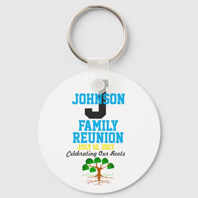 Any Name Family Reunion with Any Date - Key Ring (Front)