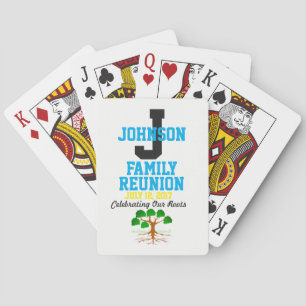 Any Name Family Reunion with Any Date - Playing Cards