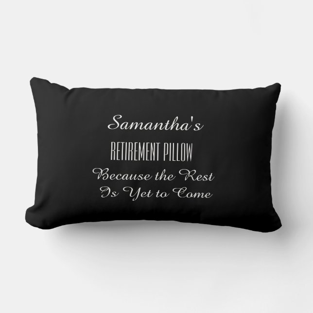 Any Name Funny Retirement - Lumbar Cushion (Front)