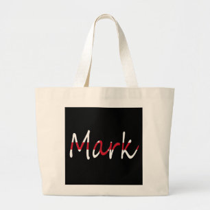 Any Name overlaid on English Flag bagjtcn Large Tote Bag