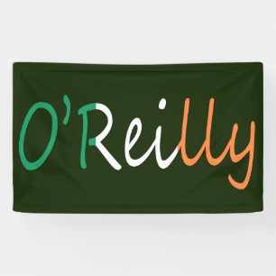 Any Name overlaid on Irish Flag bnrcn Banner