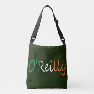 Any Name overlaid on Irish Flag cbbcn Crossbody Bag
