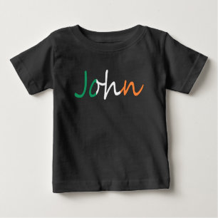 Any Name Overlaid On Irish Flag iccnt Baby T-Shirt