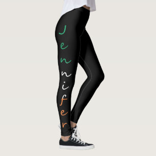 Any Name Overlaid On Irish Flag lecn Leggings