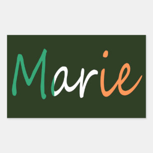 Any Name overlaid on Irish Flag stkt Rectangular Sticker