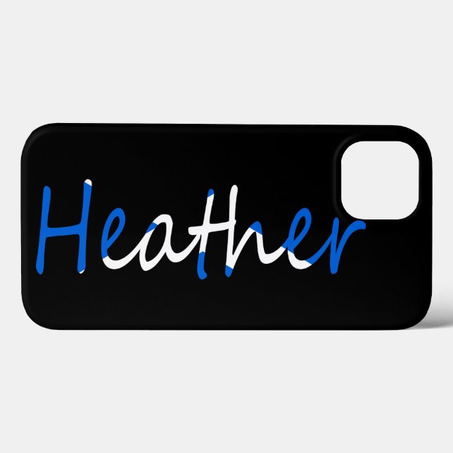 Any Name overlaid on Scottish Flag iphcnt Case-Mate iPhone Case (Back (Horizontal))
