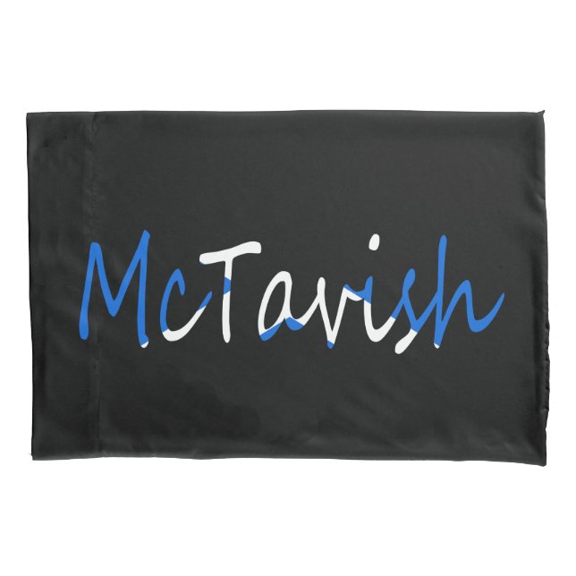 Any Name overlaid on Scottish Flag pccnt Pillowcase (Front)