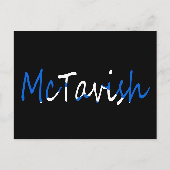 Any Name overlaid on Scottish Flag pccnt Postcard (Front)