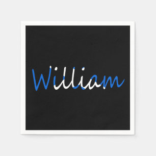 Any Name overlaid on Scottish Flag pncn Napkin