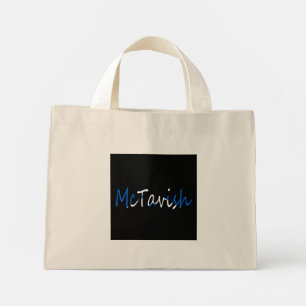 Any name overlaid on Scottish flag ttcn Mini Tote Bag